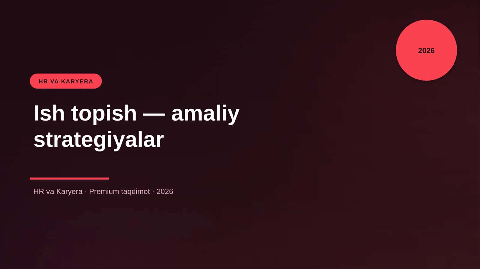 Ish topish — amaliy strategiyalar 1