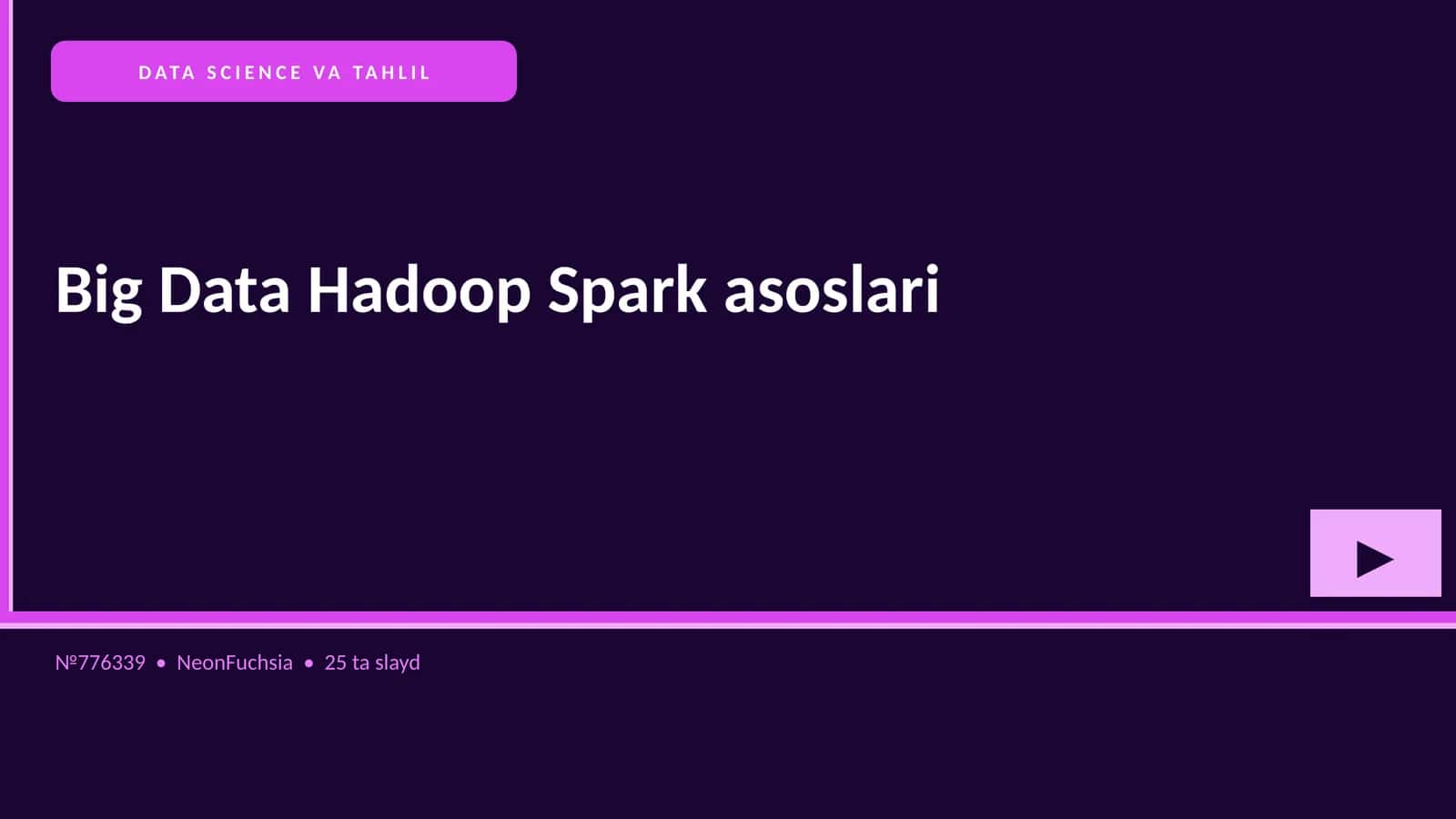 Big Data Hadoop Spark asoslari 1
