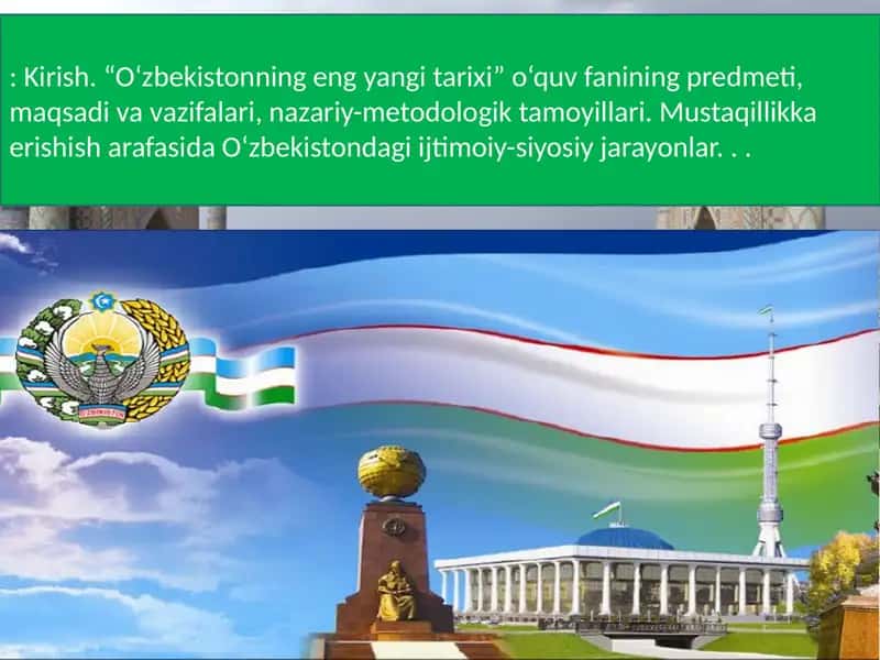 O‘zbekistonning eng yangi tarixi 1