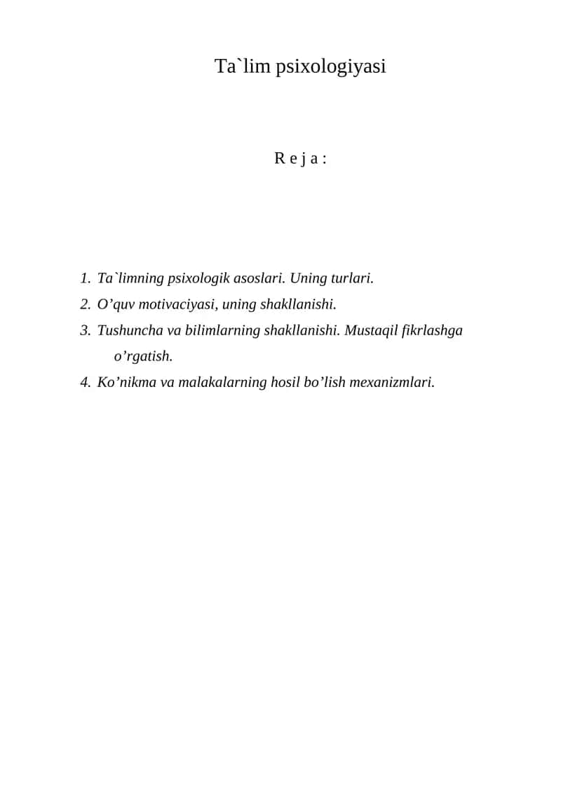 Ta`lim psixologiyasi 1