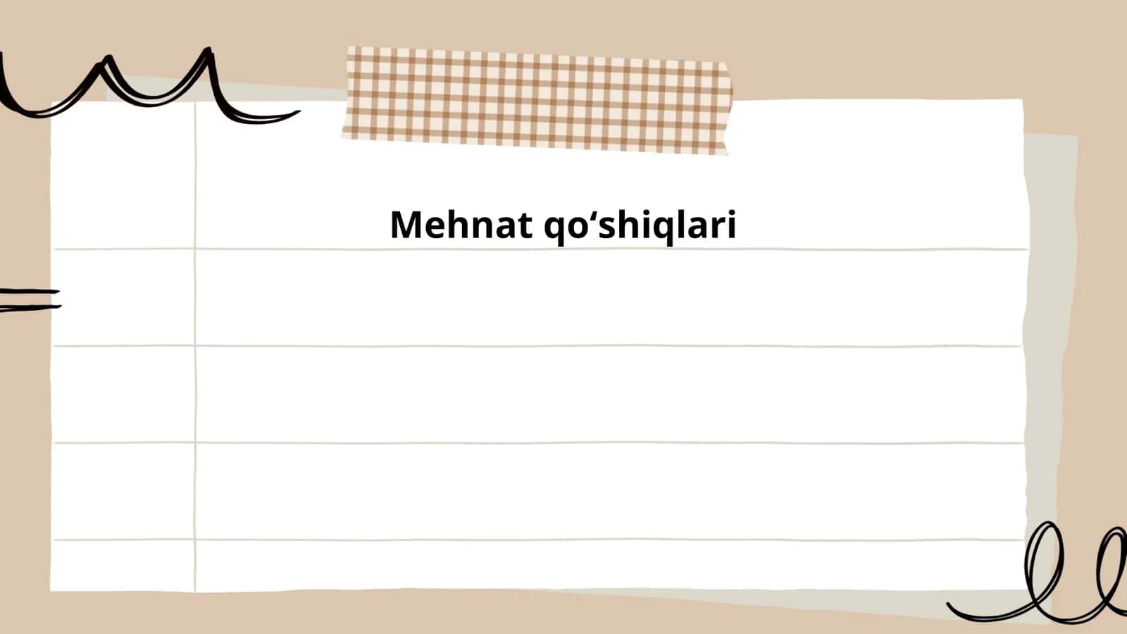 Mehnat qoʻshiqlari 1