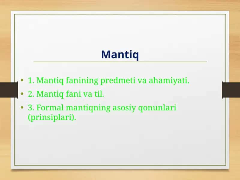 Mantiq 1