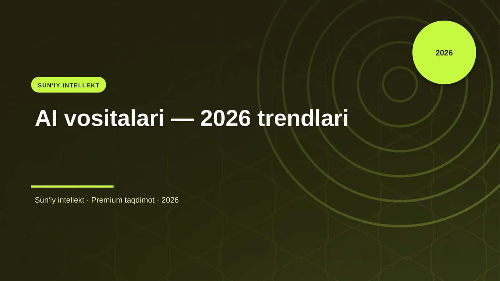 AI vositalari — 2026 trendlari 1