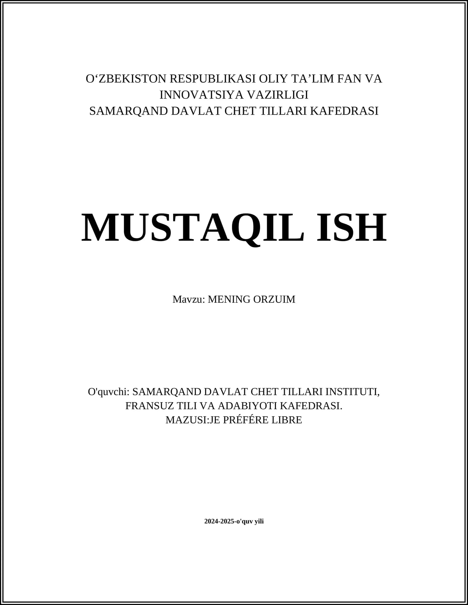 MENING ORZUIM 1
