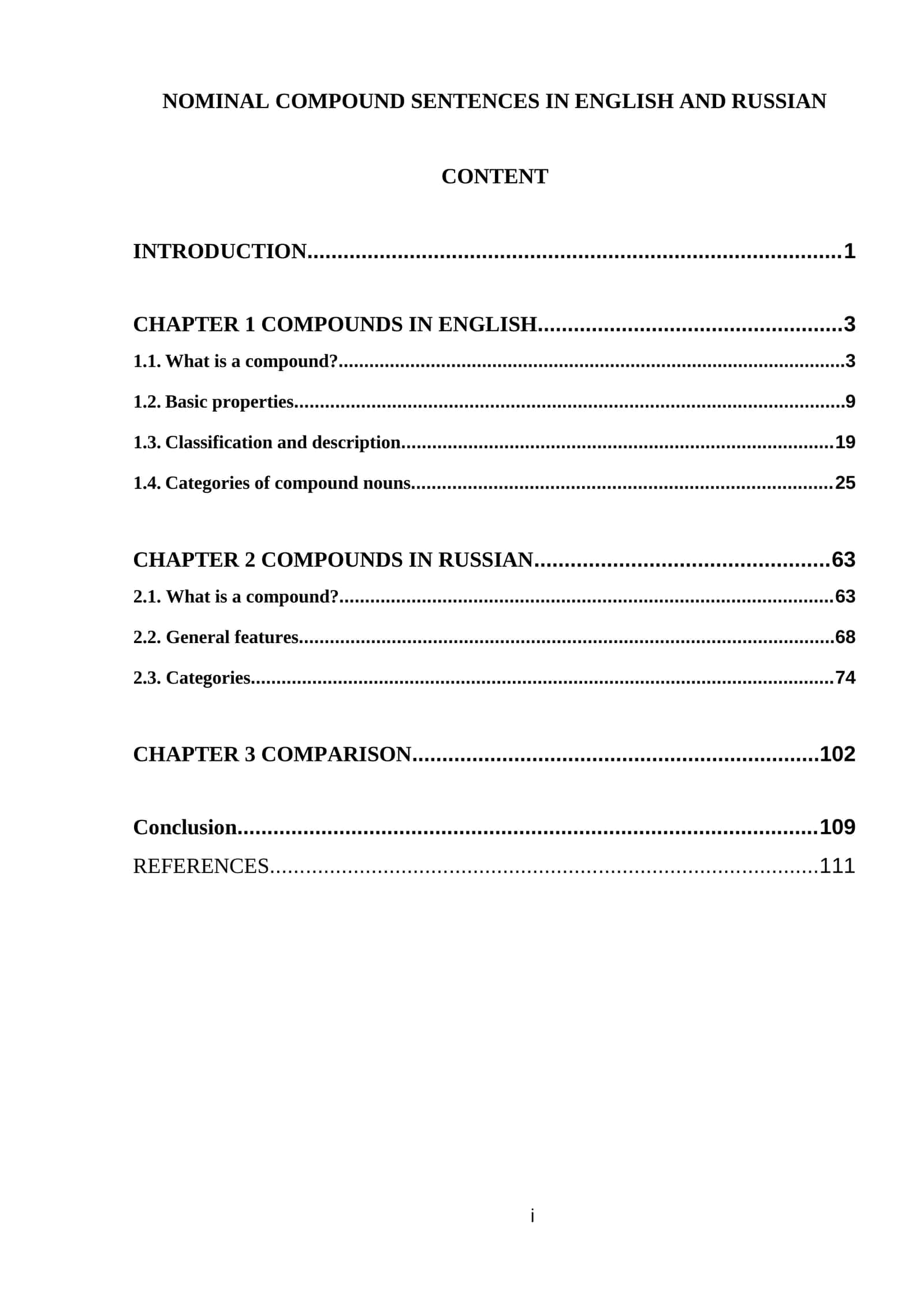 NOMINAL COMPOUND SENTENCES IN ENGLISH AND RUSSIAN 1