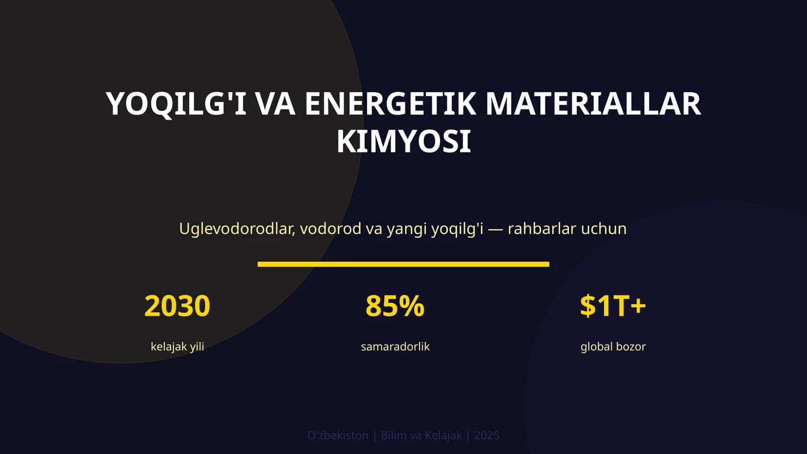 Yoqilg'i va energetik materiallar kimyosi 1