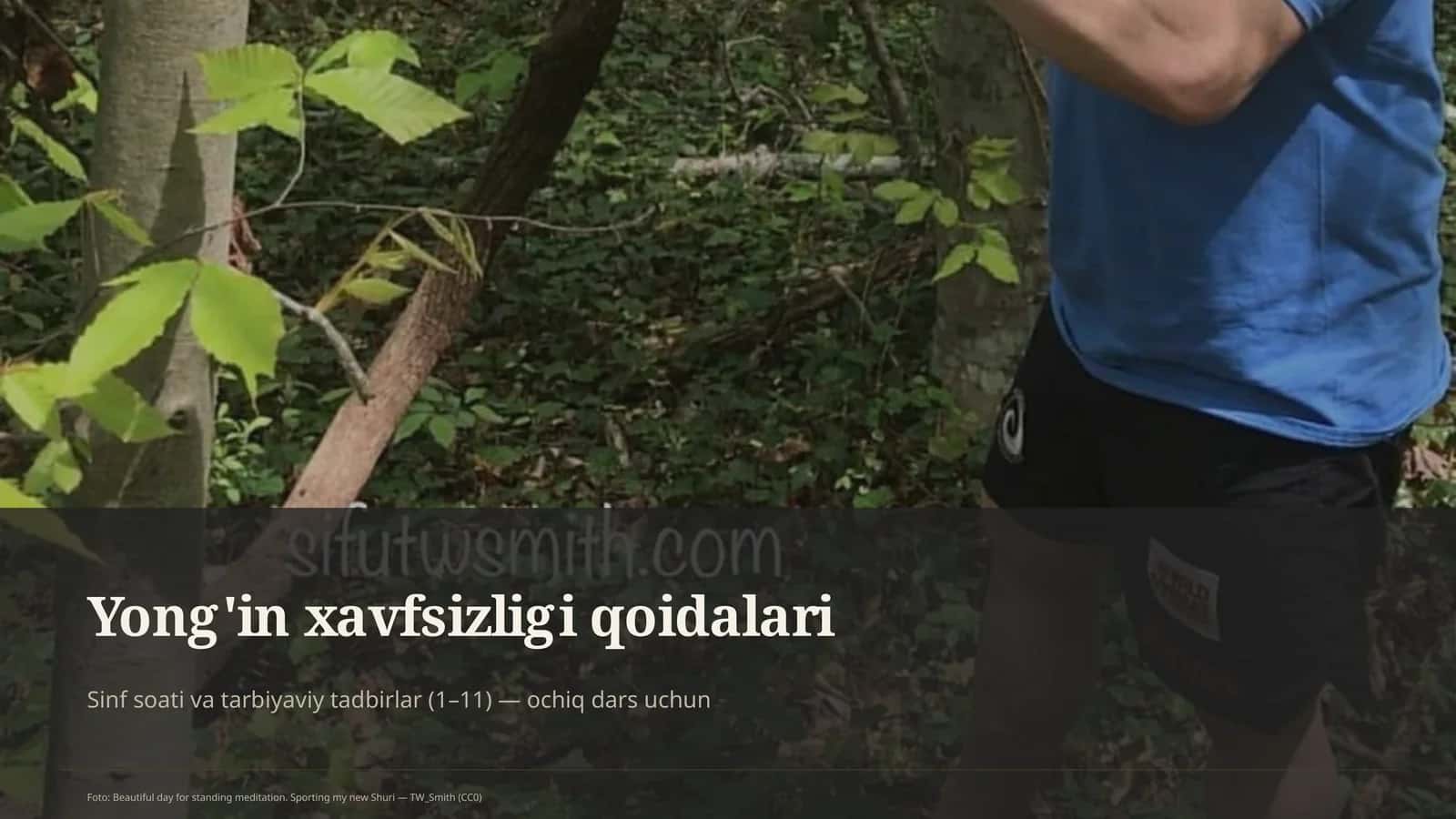 Yong'in xavfsizligi qoidalari 1