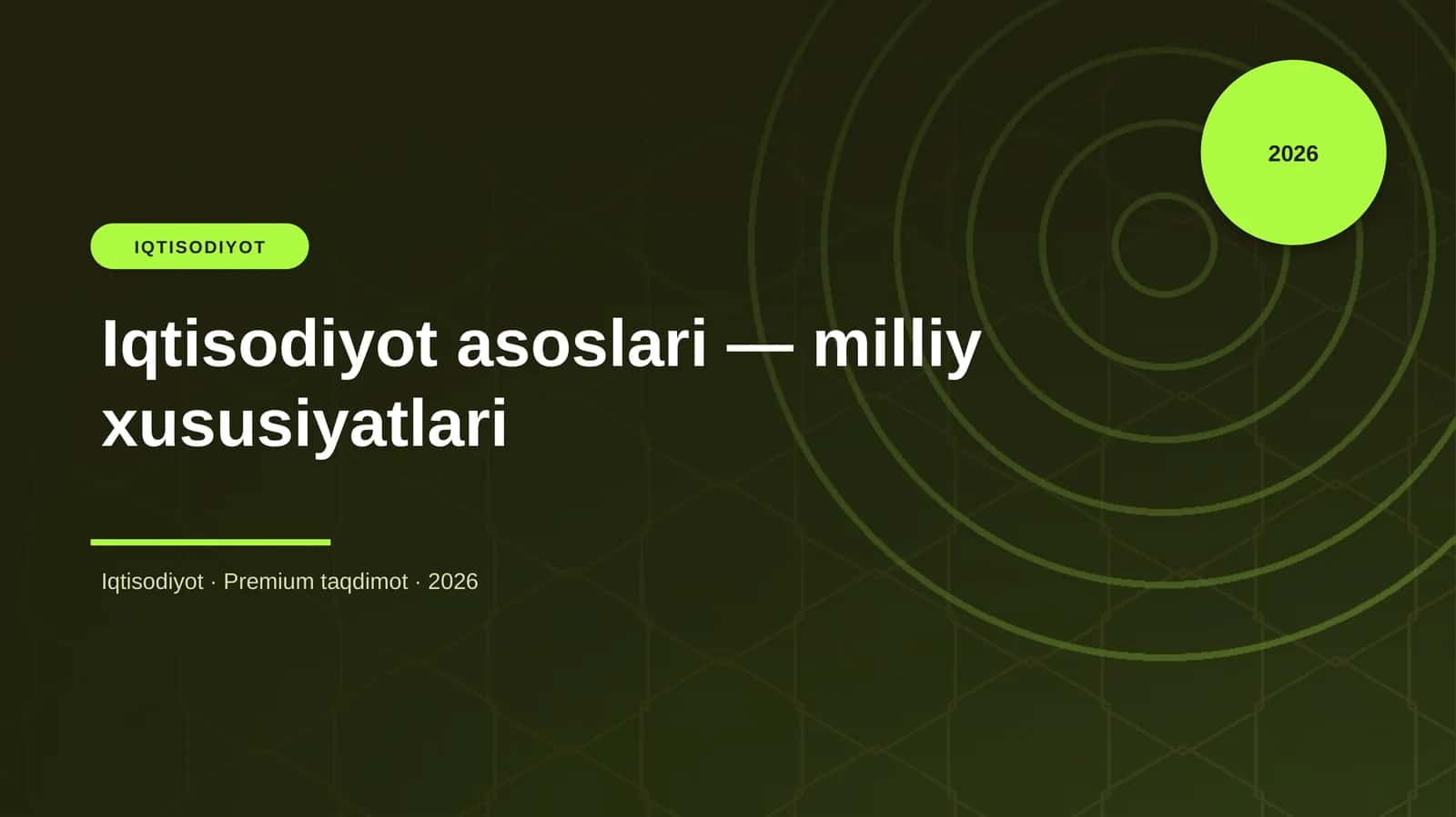 Iqtisodiyot asoslari — milliy xususiyatlari 1