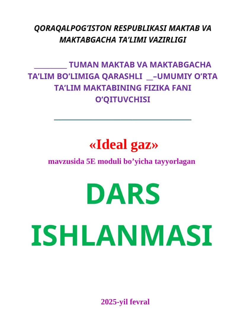 Ideal gaz 1