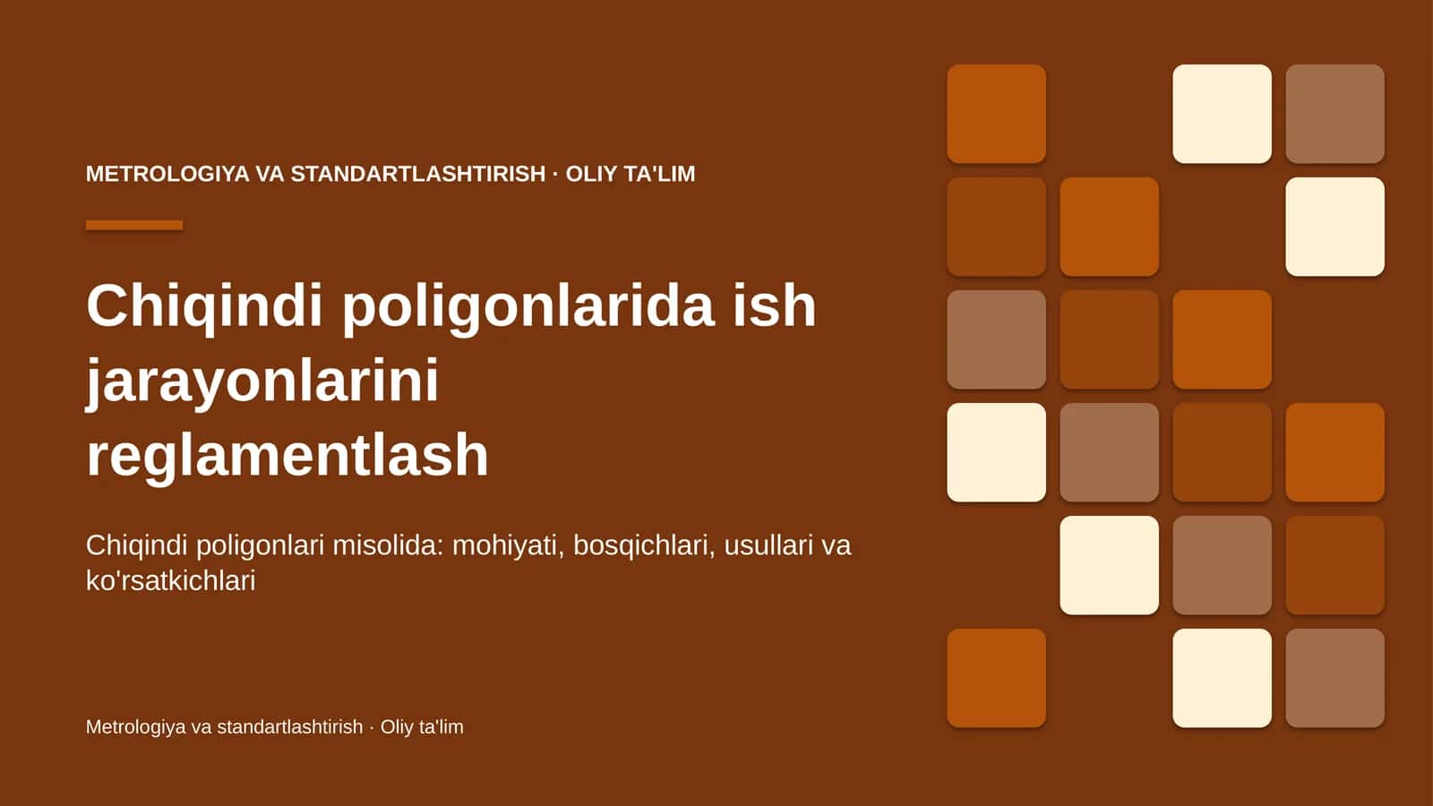 Chiqindi poligonlarida ish jarayonlarini reglamentlash 1