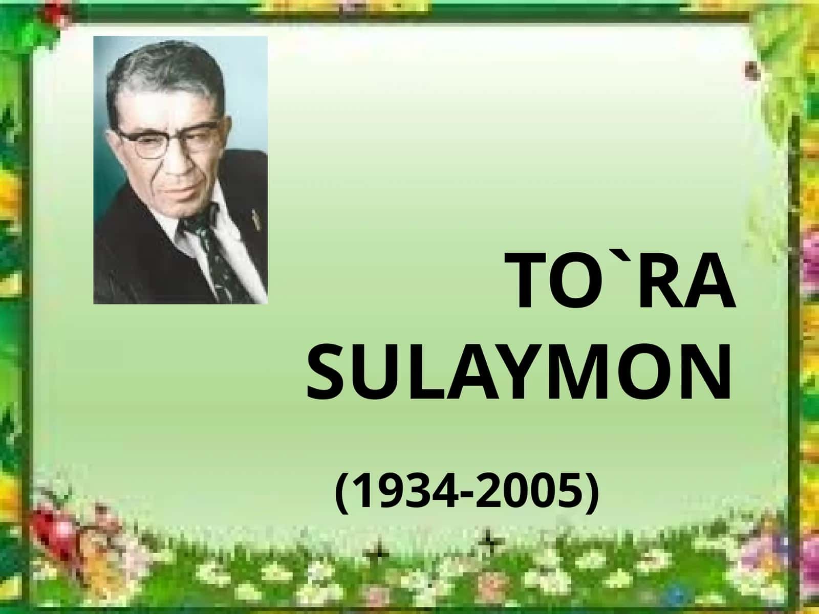 TO`RA SULAYMON (1934-2005) 1
