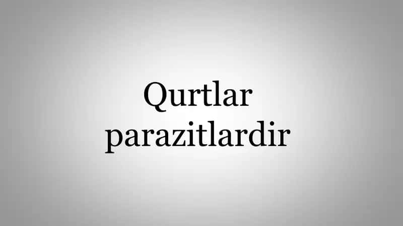 Qurtlar parazitlardir 1