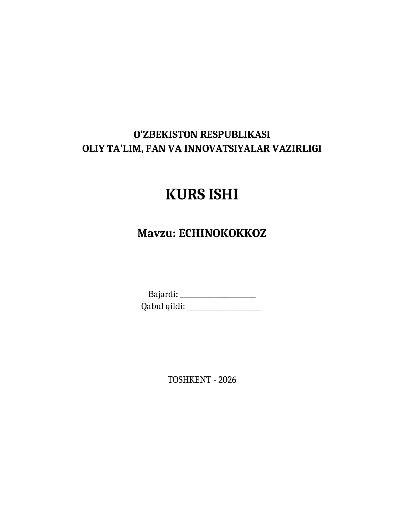 ECHINOKOKKOZ 1