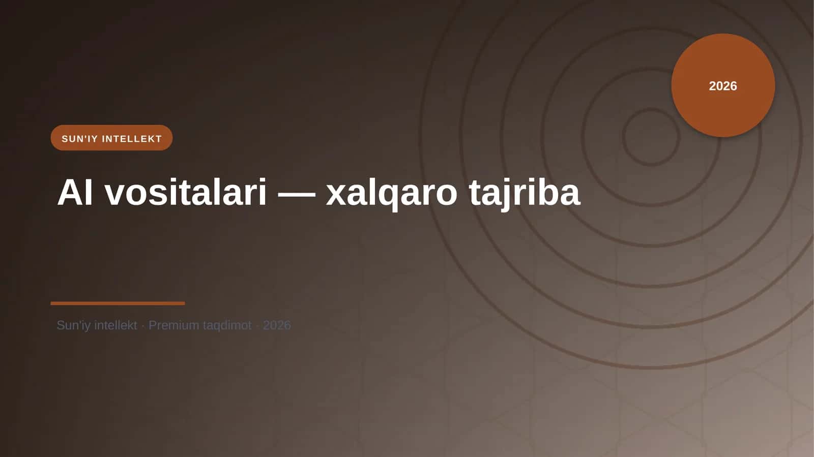 AI vositalari — xalqaro tajriba 1