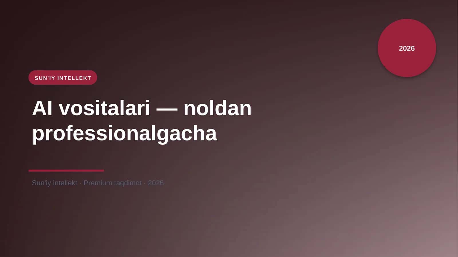 AI vositalari — noldan professionalgacha 1