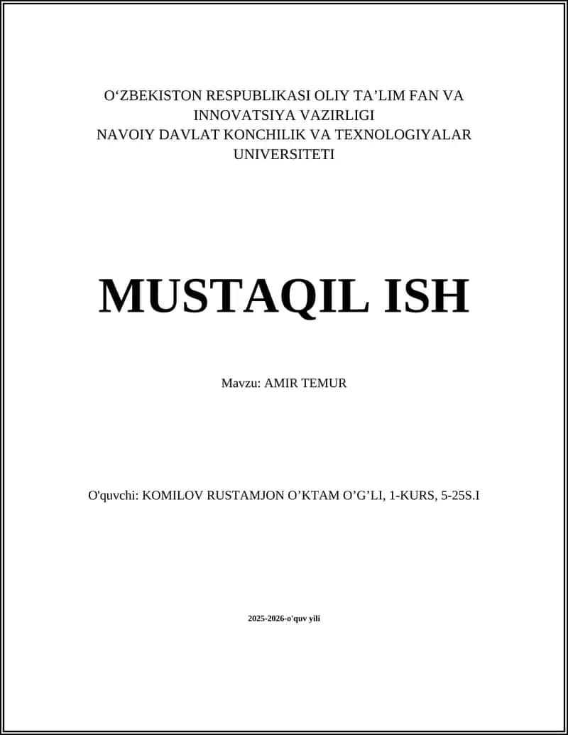 AMIR TEMUR 1