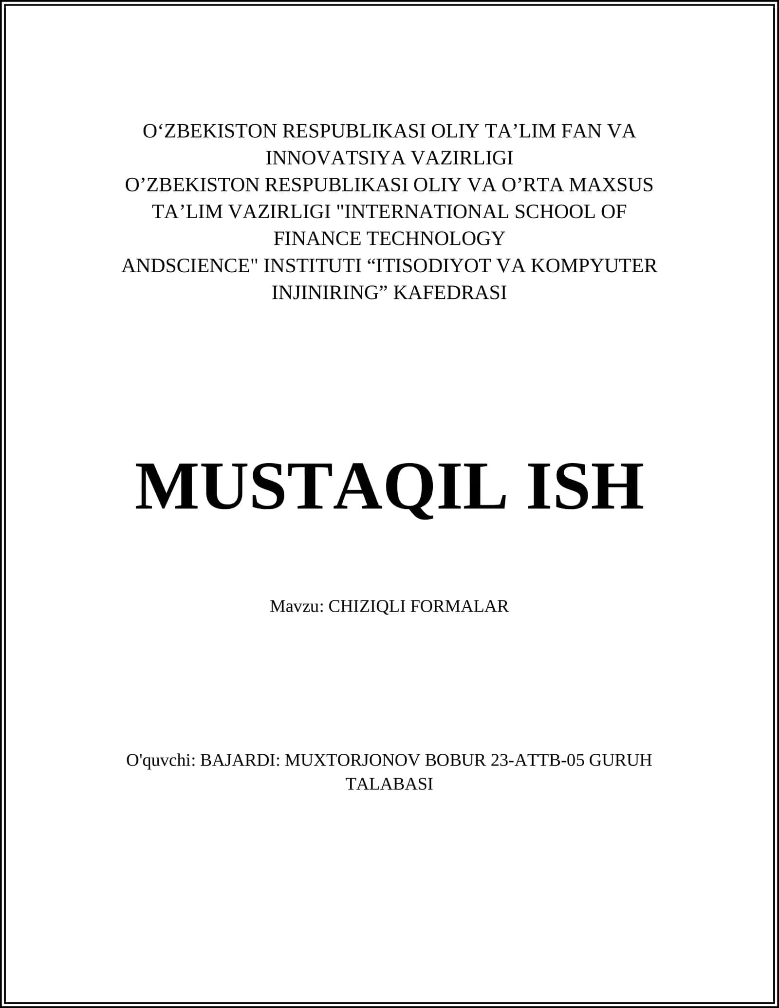 CHIZIQLI FORMALAR 1