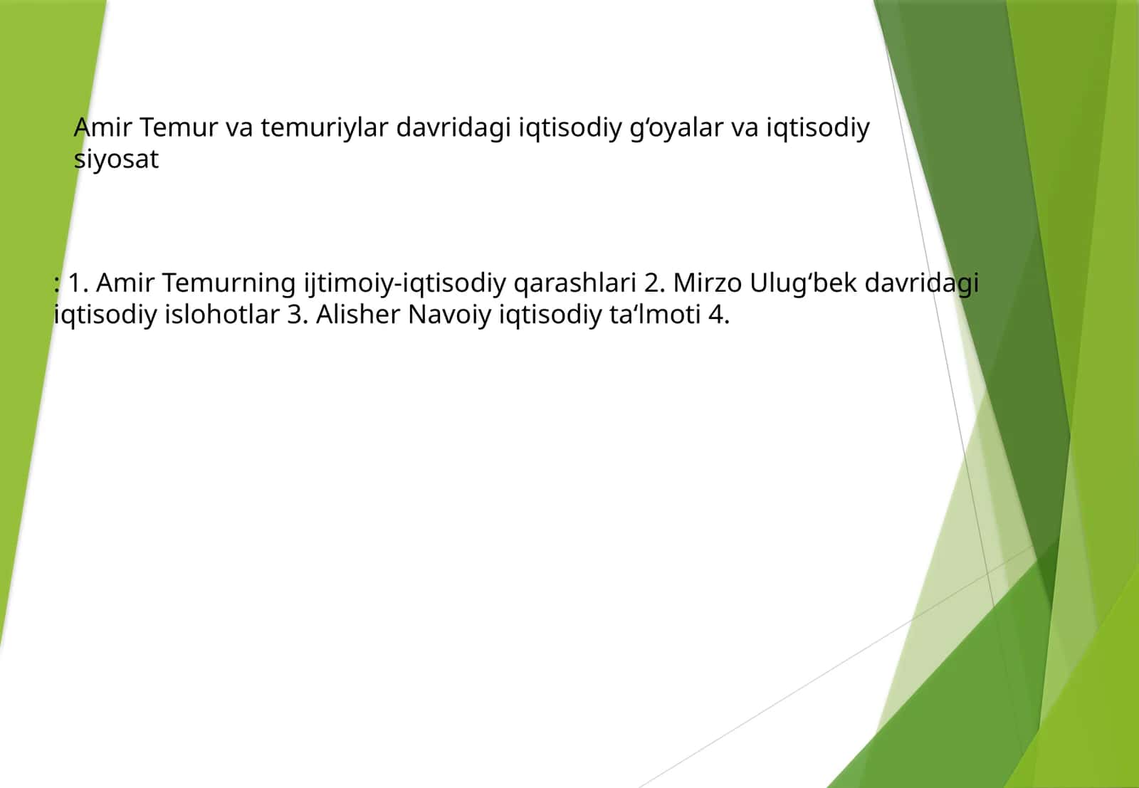 Iqtisodiy ta‘limotlar tarixi 1