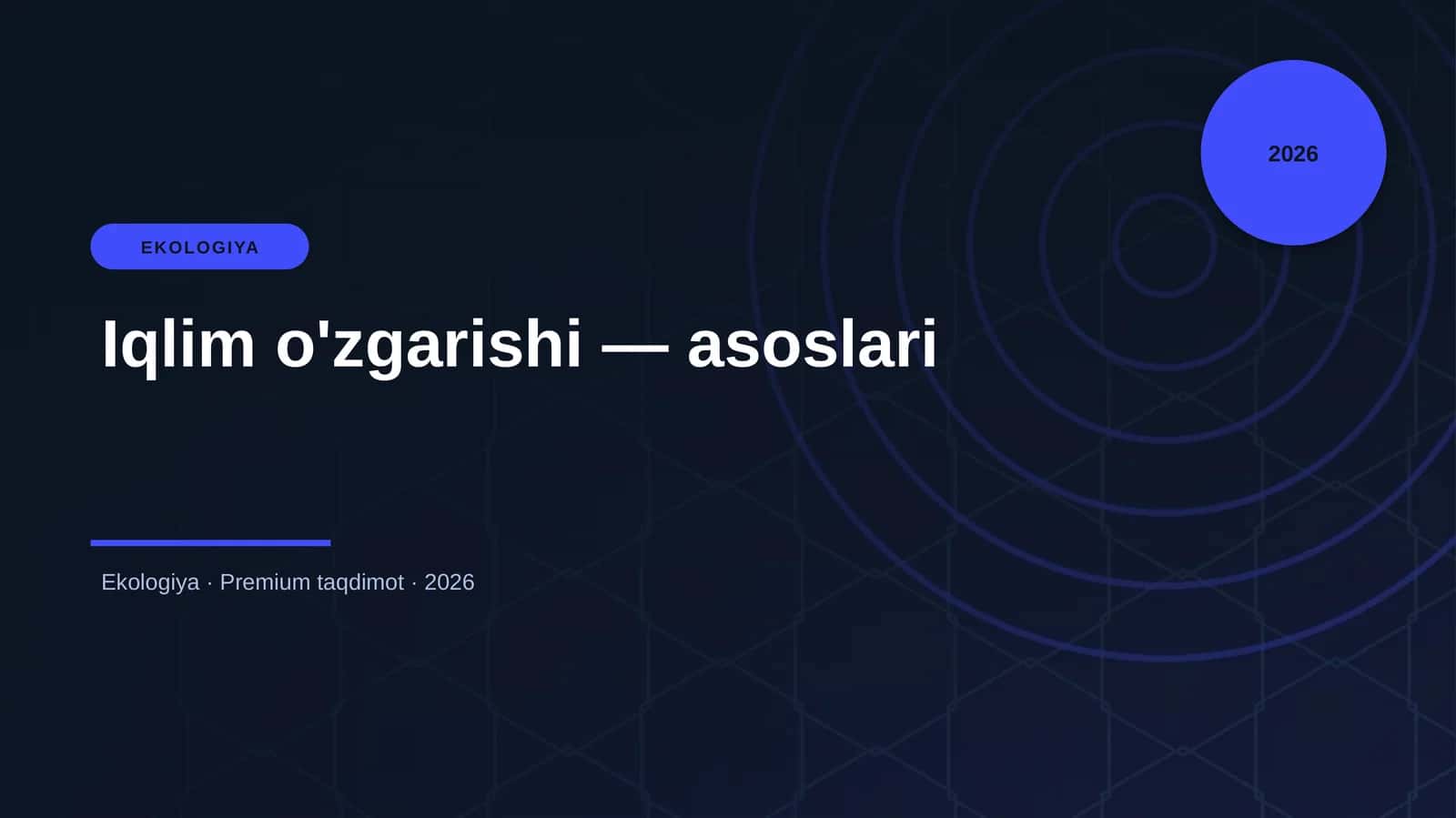Iqlim o'zgarishi — asoslari 1