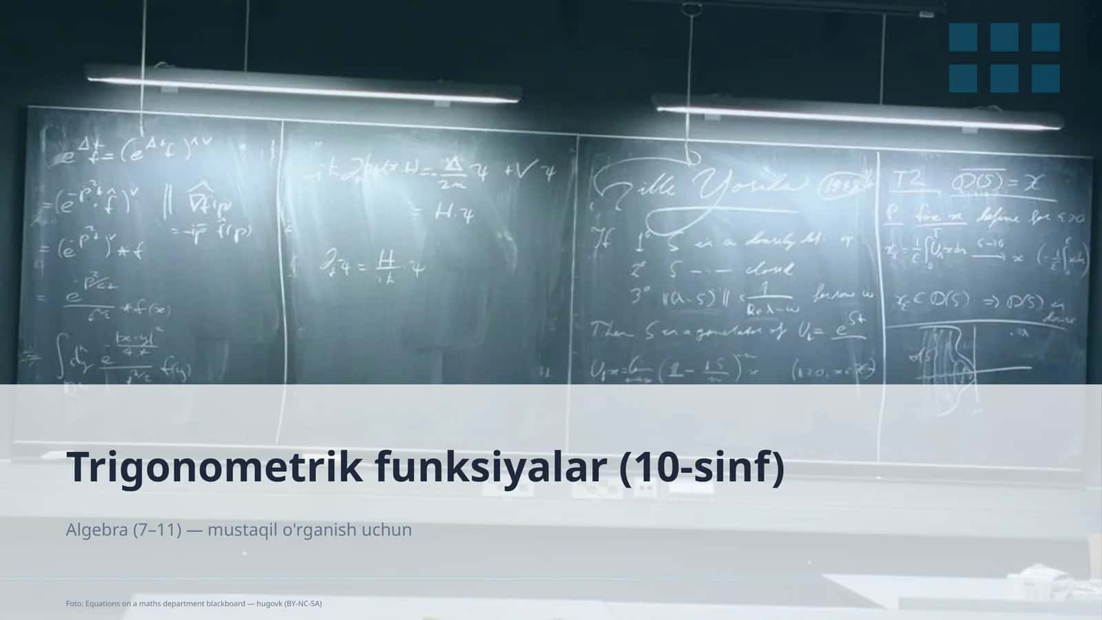Trigonometrik funksiyalar (10-sinf) 1