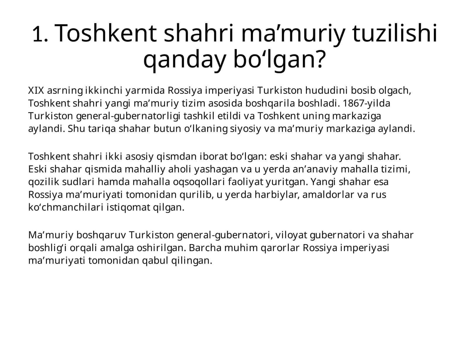 Toshkent shahri ma’muriy tuzilishi 1