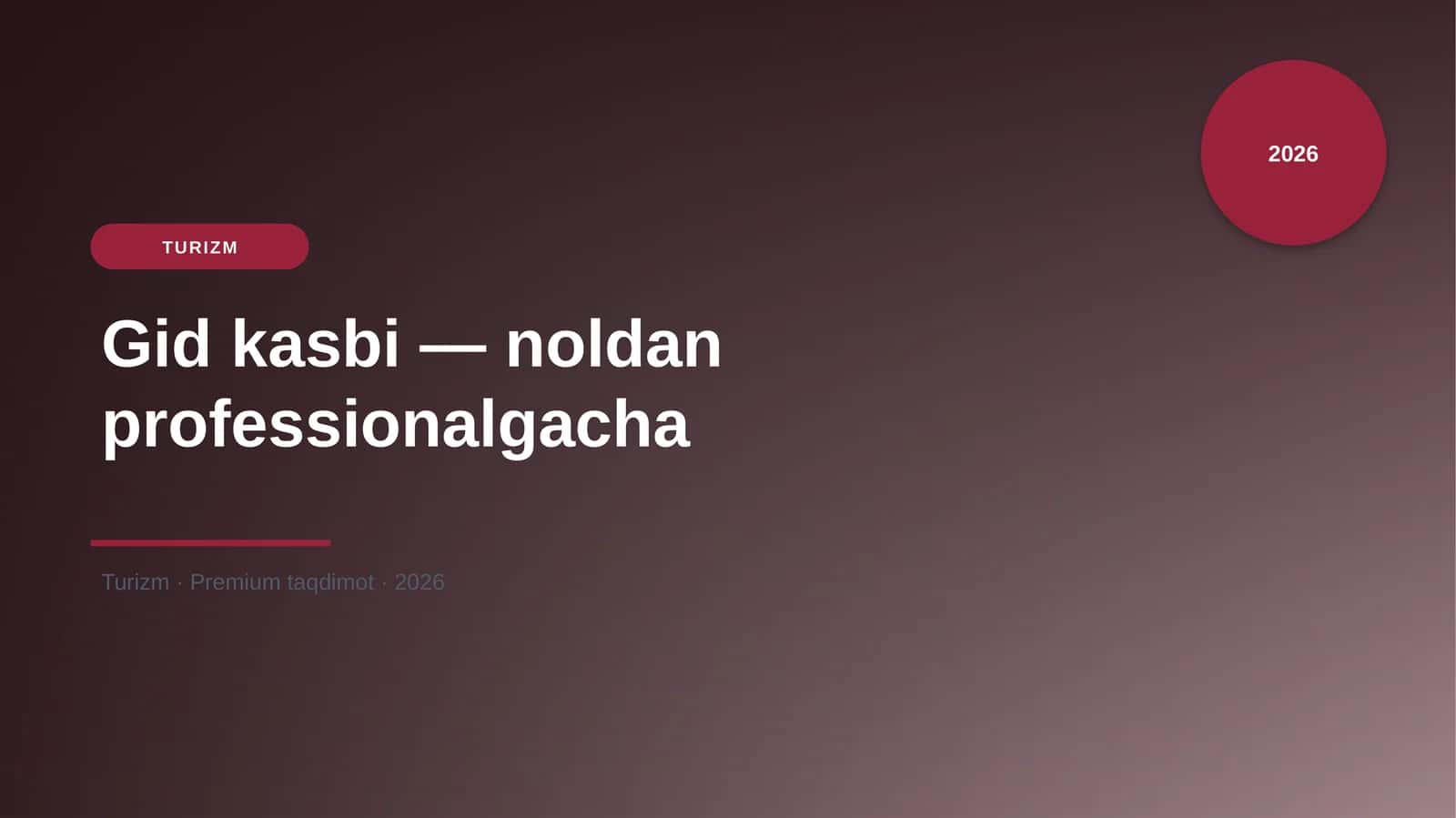 Gid kasbi — noldan professionalgacha 1