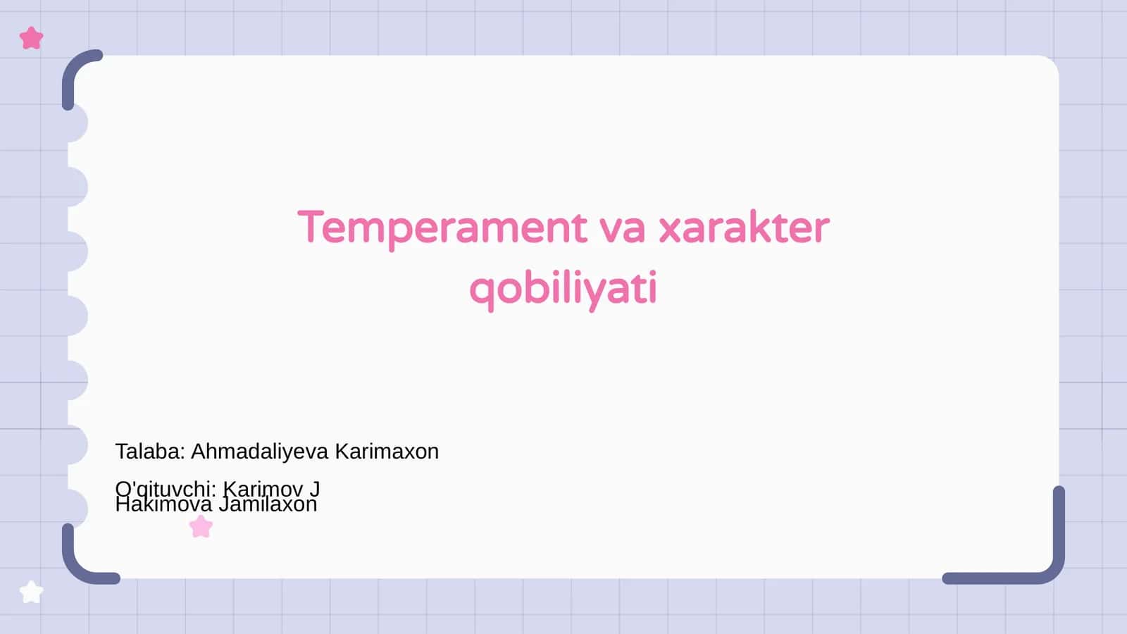 Temperament va xarakter qobiliyati 1