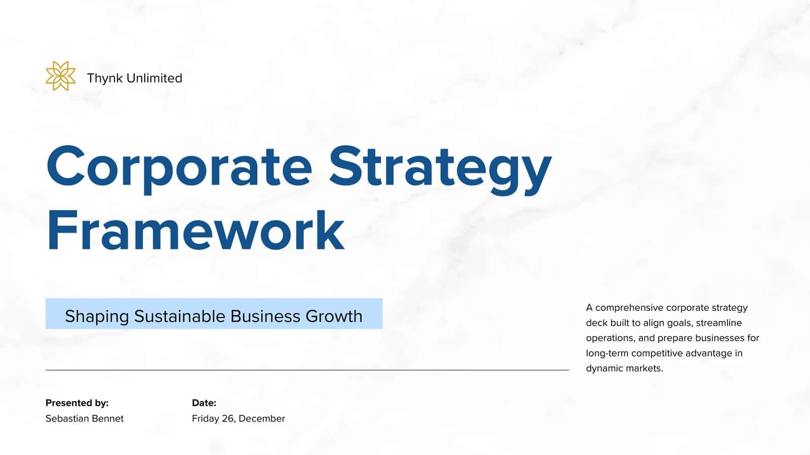 Corporate Strategy Framework 1