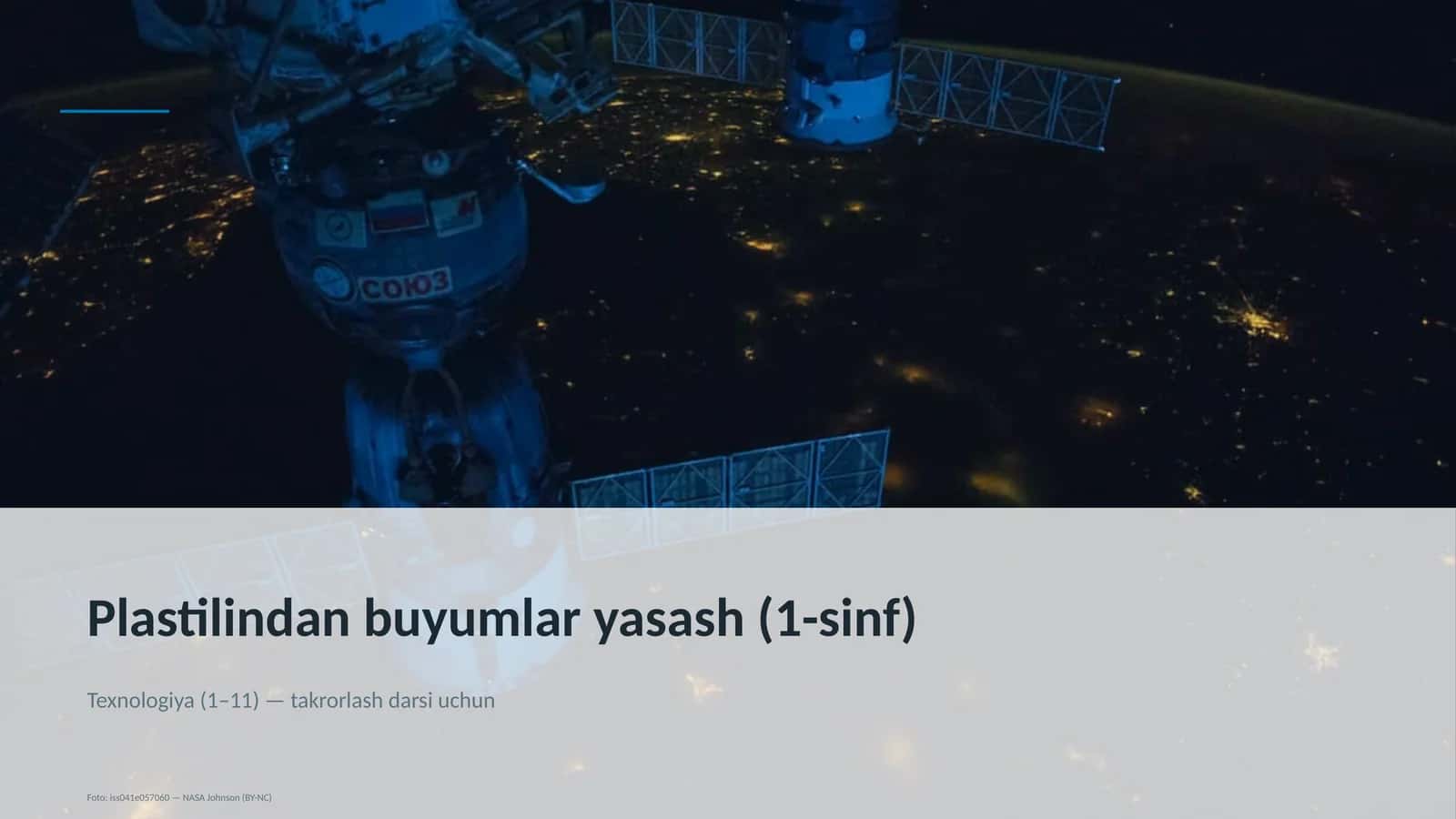 Plastilindan buyumlar yasash (1-sinf) 1