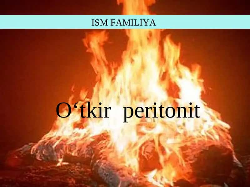 O‘tkir  peritonit 1