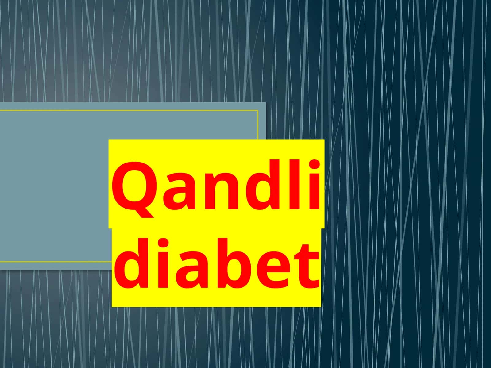 Qandli diabet 1