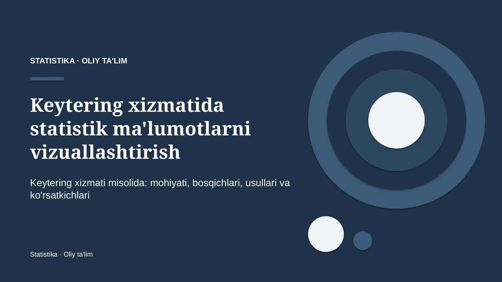 Keytering xizmatida statistik ma'lumotlarni vizuallashtirish 1