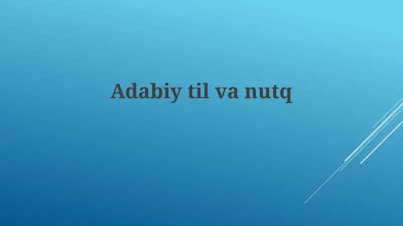Adabiytilvanutq 1