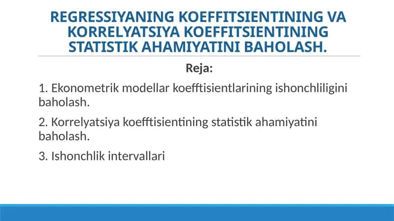 REGRESSION ANALYSIS 1