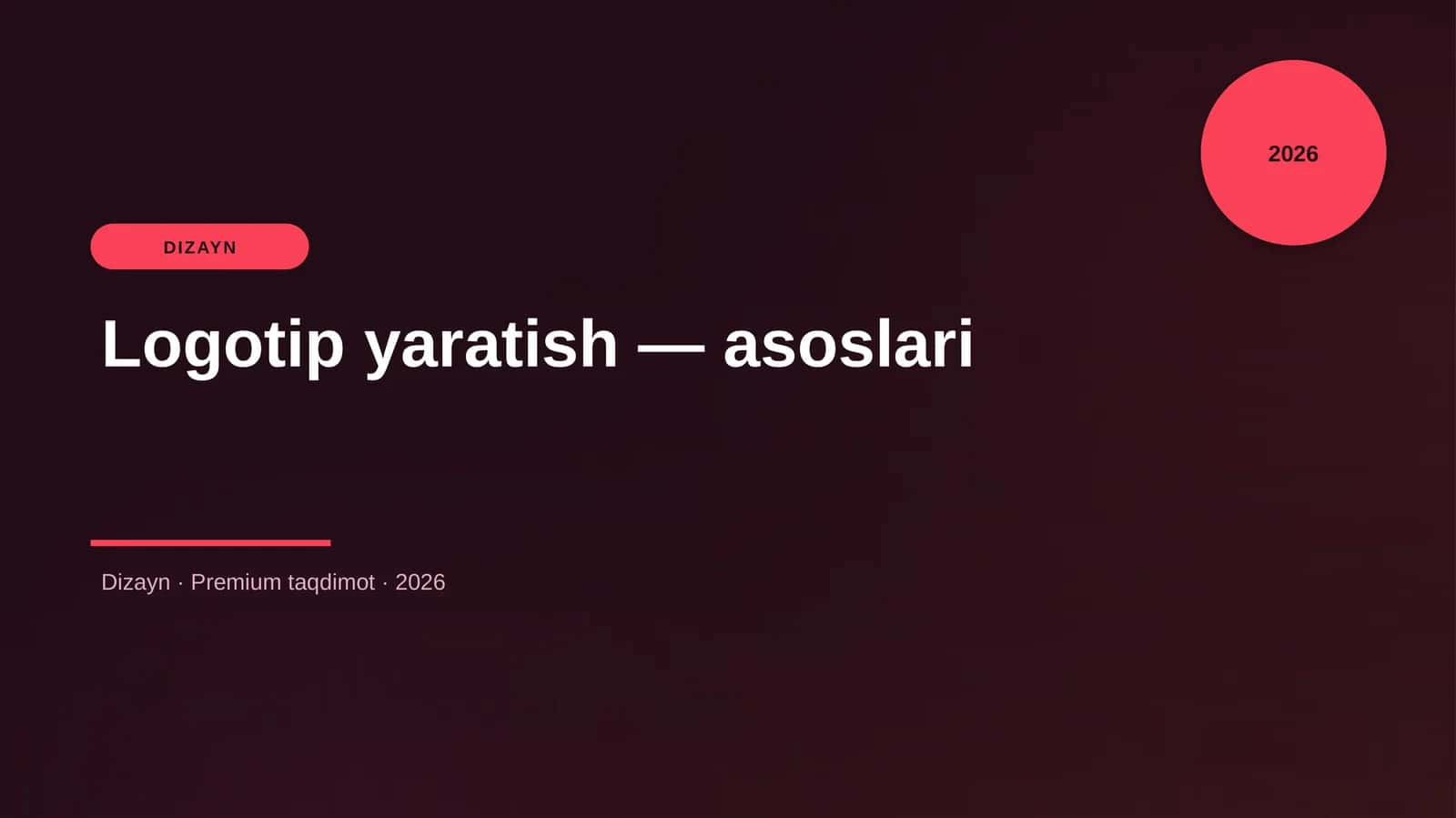 Logotip yaratish — asoslari 1