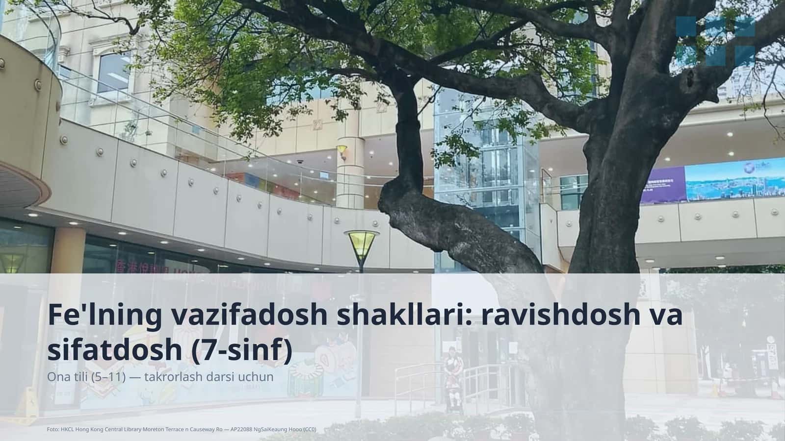 Fe'lning vazifadosh shakllari: ravishdosh va sifatdosh (7-sinf) 1
