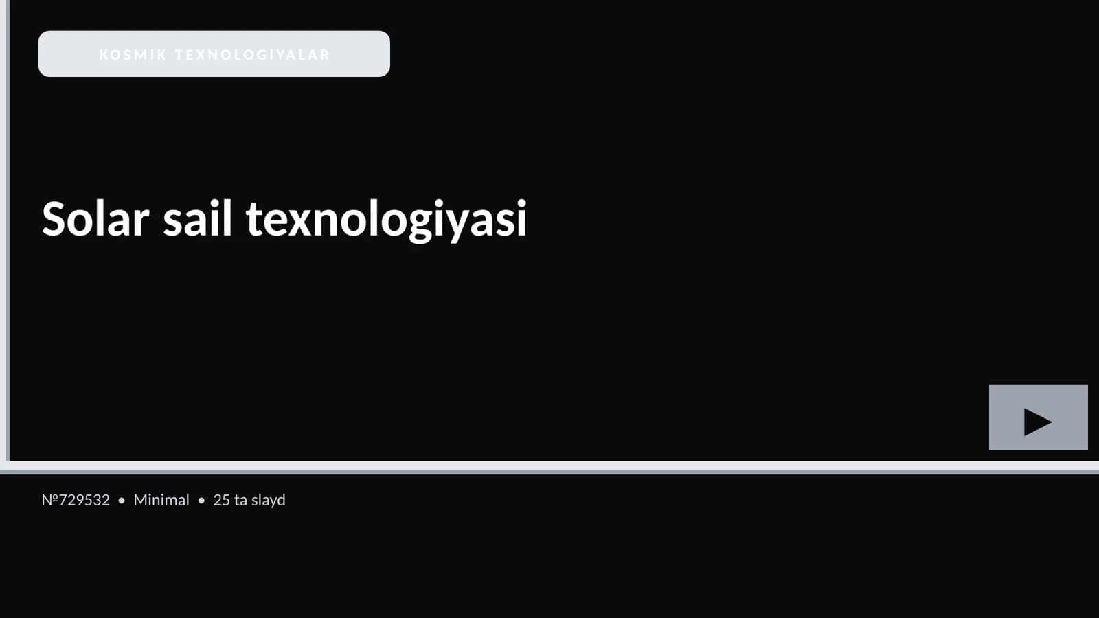 Solar sail texnologiyasi 1
