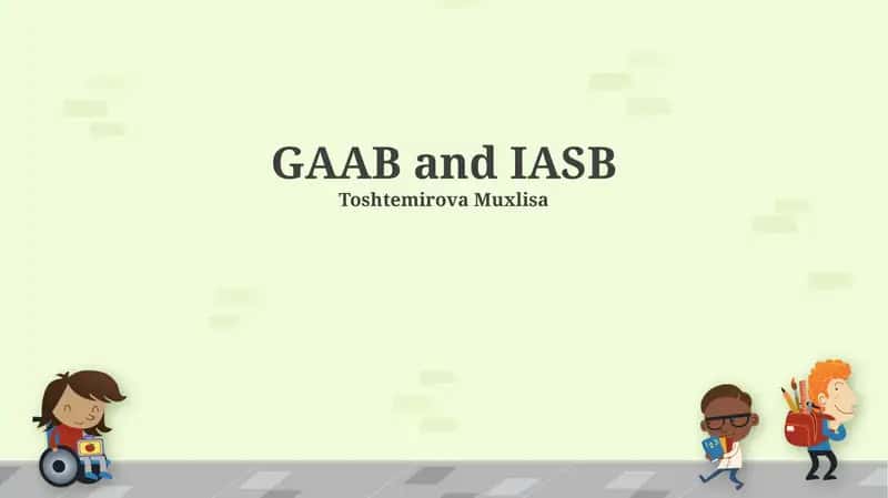 GAAB and IASB 1