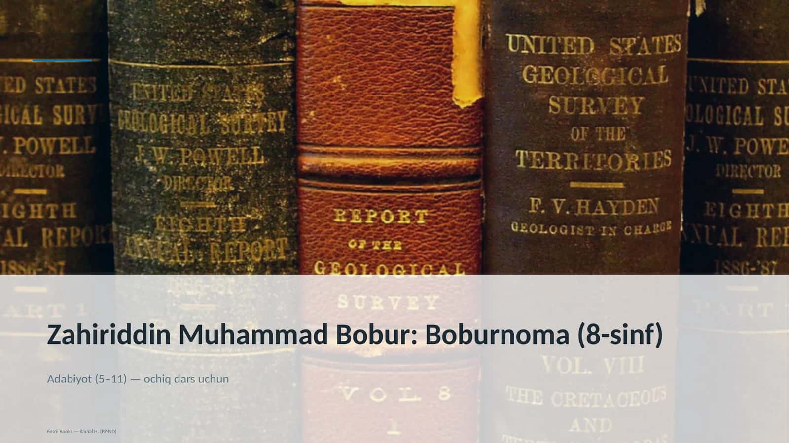 Zahiriddin Muhammad Bobur: Boburnoma (8-sinf) 1
