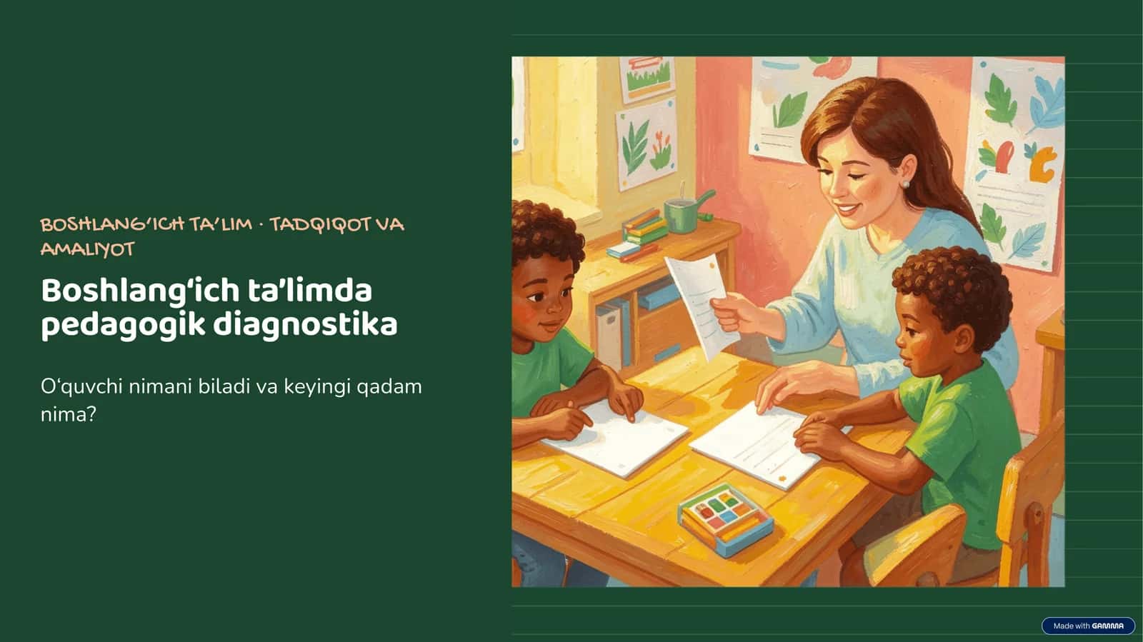 Boshlang‘ich ta’limda pedagogik diagnostika 1