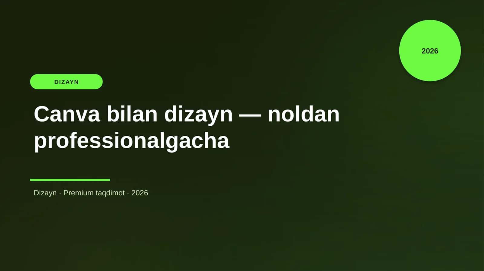 Canva bilan dizayn — noldan professionalgacha 1