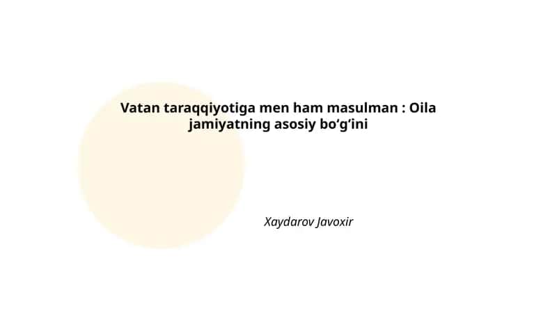 Oilada vatanparvarlik tarbiyasi 1