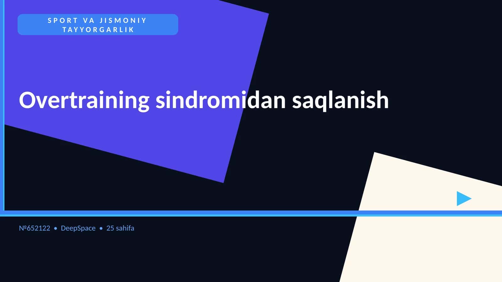 Overtraining sindromidan saqlanish 1