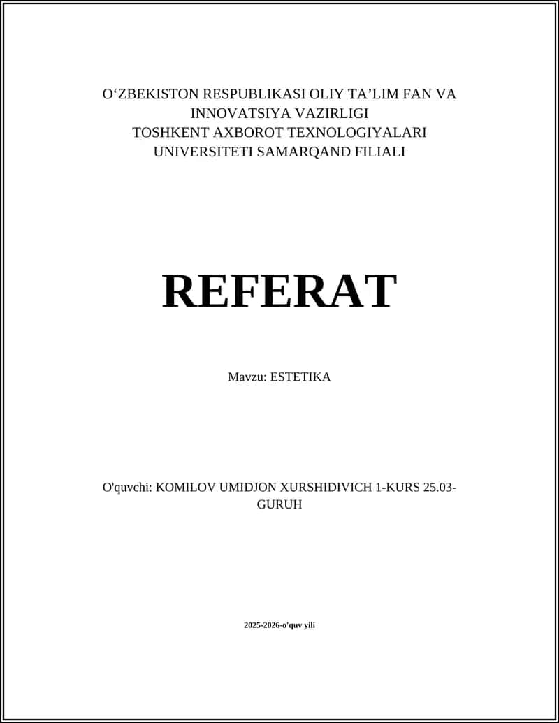 ESTETIKA 1