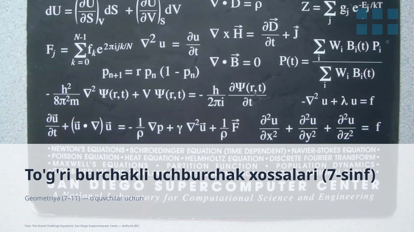 To'g'ri burchakli uchburchak xossalari (7-sinf) 1