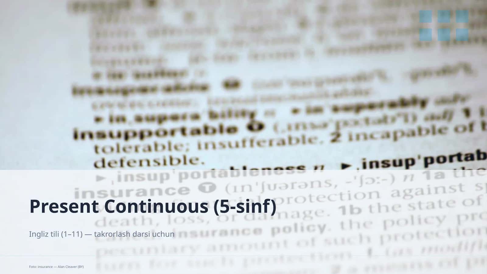 Present Continuous (5-sinf) 1