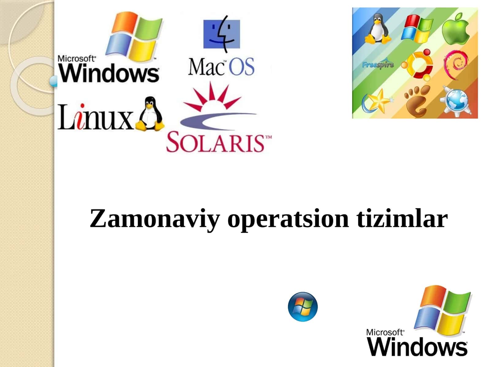 Zamonaviy operatsion tizimlar 1