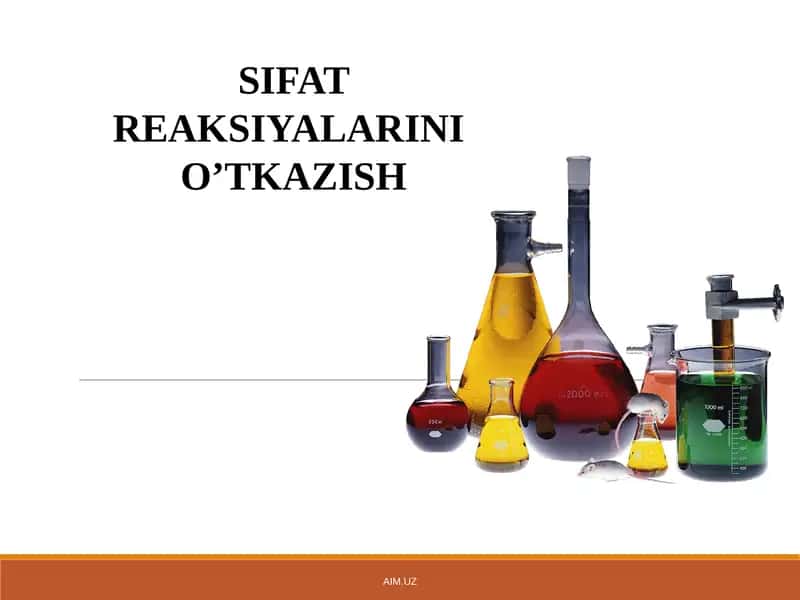 Sifat Reaksiyalari 1