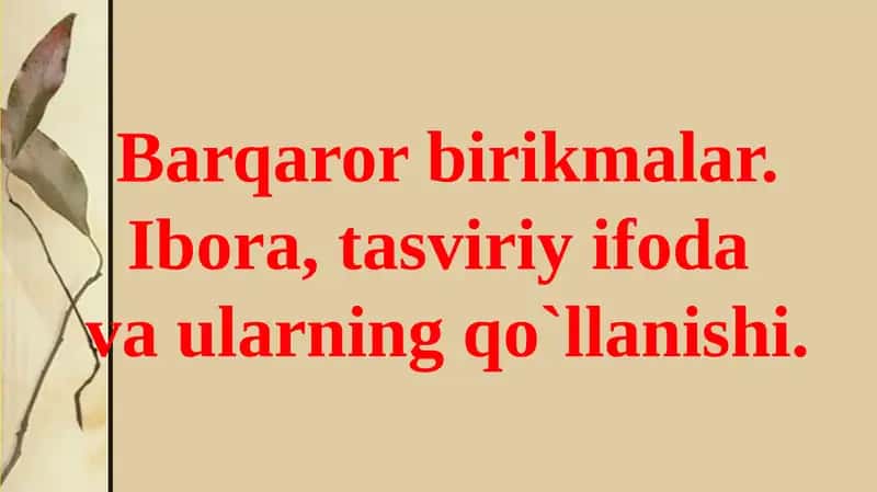 Barqaror birikmalar 1