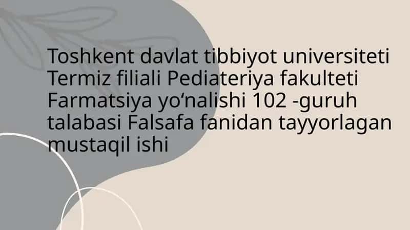 Mustaqil ish 1